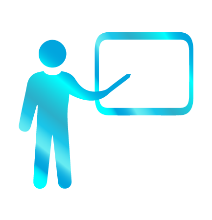 Offres de conception &amp; création en présentation digitale : icône de présentation sur écran